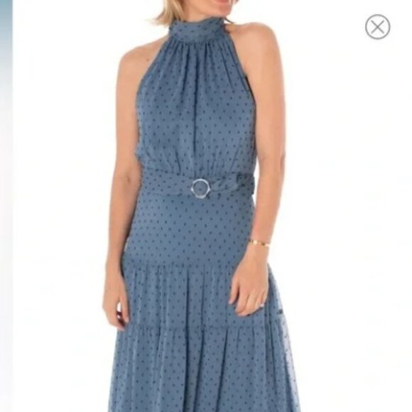 Halter Neck Flowy Maxi Dress